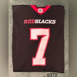 Adidas CFL Ottawa RedBlacks Black and Red Jersey, size: L (5372)